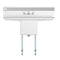 45 in. One compartment Stainless Steel Commercial Sink with Drainboards and Faucet, Bowl Size 15"x 15"x 12