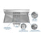 45 in. One compartment Stainless Steel Commercial Sink with Drainboards and Faucet, Bowl Size 15"x 15"x 12