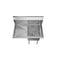 33 in. One Compartment Stainless Steel Commercial Sink with Drainboard, Bowl Size 15"x 15"x 12
