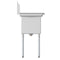 33 in. One Compartment Stainless Steel Commercial Sink with Drainboard, Bowl Size 15"x 15"x 12