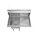 33 in. One Compartment Stainless Steel Commercial Sink with Drainboard, Bowl Size 15"x 15"x 12