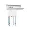 33 in. One Compartment Stainless Steel Commercial Sink with Drainboard, Bowl Size 15"x 15"x 12