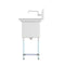 33 in. One Compartment Stainless Steel Commercial Sink with Drainboard, Bowl Size 15"x 15"x 12