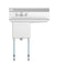 33 in. One Compartment Stainless Steel Commercial Sink with Drainboard, Bowl Size 15"x 15"x 12