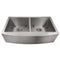 36 In. Niseko Farmhouse Apron Mount Double Bowl Stainless Steel Kitchen Sink With Bottom Grid