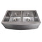 36 In. Niseko Farmhouse Apron Mount Double Bowl Satin Stainless Steel Kitchen Sink With Bottom Grid