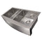 36 In. Niseko Farmhouse Apron Mount Double Bowl Satin Stainless Steel Kitchen Sink With Bottom Grid