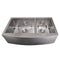 36 In. Courchevel Farmhouse Apron Mount Double Bowl Satin Stainless Steel Kitchen Sink With Bottom Grid