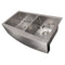 36 In. Courchevel Farmhouse Apron Mount Double Bowl Satin Stainless Steel Kitchen Sink With Bottom Grid