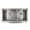 36 In. Courchevel Farmhouse Apron Mount Double Bowl Stainless Steel Kitchen Sink With Bottom Grid