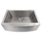 30 In. Zermatt Farmhouse Apron Mount Single Bowl Stainless Steel Kitchen Sink With Bottom Grid