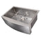 30 In. Zermatt Farmhouse Apron Mount Single Bowl Satin Stainless Steel Kitchen Sink With Bottom Grid