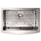 30 In. Zermatt Farmhouse Apron Mount Single Bowl Satin Stainless Steel Kitchen Sink With Bottom Grid