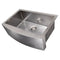 30 In. Zermatt Farmhouse Apron Mount Single Bowl Satin Stainless Steel Kitchen Sink With Bottom Grid