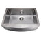 30 In. Zermatt Farmhouse Apron Mount Single Bowl Satin Stainless Steel Kitchen Sink With Bottom Grid
