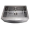 30 In. Zermatt Farmhouse Apron Mount Single Bowl Satin Stainless Steel Kitchen Sink With Bottom Grid