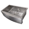 30 In. Zermatt Farmhouse Apron Mount Single Bowl Satin Stainless Steel Kitchen Sink With Bottom Grid