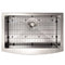 30 In. Zermatt Farmhouse Apron Mount Single Bowl Satin Stainless Steel Kitchen Sink With Bottom Grid