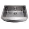 30 In. Zermatt Farmhouse Apron Mount Single Bowl Satin Stainless Steel Kitchen Sink With Bottom Grid