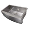 30 In. Zermatt Farmhouse Apron Mount Single Bowl Satin Stainless Steel Kitchen Sink With Bottom Grid