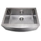 30 In. Zermatt Farmhouse Apron Mount Single Bowl Satin Stainless Steel Kitchen Sink With Bottom Grid