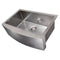 30 In. Zermatt Farmhouse Apron Mount Single Bowl Satin Stainless Steel Kitchen Sink With Bottom Grid