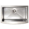 30 In. Zermatt Farmhouse Apron Mount Single Bowl Satin Stainless Steel Kitchen Sink With Bottom Grid