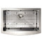 30 In. Zermatt Farmhouse Apron Mount Single Bowl Satin Stainless Steel Kitchen Sink With Bottom Grid