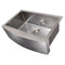 30 In. Zermatt Farmhouse Apron Mount Single Bowl Satin Stainless Steel Kitchen Sink With Bottom Grid