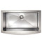 33 In. Vail Farmhouse Apron Mount Single Bowl Stainless Steel Kitchen Sink With Bottom Grid