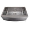 33 In. Vail Farmhouse Apron Mount Single Bowl Stainless Steel Kitchen Sink With Bottom Grid