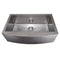 33 In. Vail Farmhouse Apron Mount Single Bowl Stainless Steel Kitchen Sink With Bottom Grid