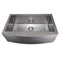 33 In. Vail Farmhouse Apron Mount Single Bowl Stainless Steel Kitchen Sink With Bottom Grid