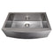 33 In. Vail Farmhouse Apron Mount Single Bowl Satin Stainless Steel Kitchen Sink With Bottom Grid