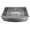 33 In. Vail Farmhouse Apron Mount Single Bowl Satin Stainless Steel Kitchen Sink With Bottom Grid