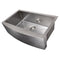 33 In. Vail Farmhouse Apron Mount Single Bowl Satin Stainless Steel Kitchen Sink With Bottom Grid