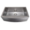33 In. Vail Farmhouse Apron Mount Single Bowl Satin Stainless Steel Kitchen Sink With Bottom Grid