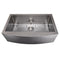 33 In. Vail Farmhouse Apron Mount Single Bowl Satin Stainless Steel Kitchen Sink With Bottom Grid