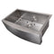 33 In. Vail Farmhouse Apron Mount Single Bowl Satin Stainless Steel Kitchen Sink With Bottom Grid