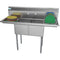 52 in. Two Compartment Stainless Steel Commercial Sink with 2 Drainboards, Bowl Size 14"x 16"x 11