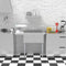 43 in. Two Compartment Stainless Steel Commercial Sink with Drainboard, Bowl Size 14"x 16"x 11