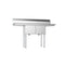 60 in. Two Compartment Stainless Steel Commercial Sink with 2 Drainboards, Bowl Size 15"x 15"x 12
