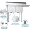 48 in. Two Compartment Stainless Steel Commercial Sink with Drainboard, Bowl Size 15"x 15"x 12