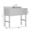 38 in. Three-Compartment Commercial Bar Sink with 3 in. Backsplash and Low Lead Faucet, NSF Certified in Stainless Steel