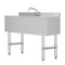 38 in. Three-Compartment Commercial Bar Sink with 3 in. Backsplash and Low Lead Faucet, NSF Certified in Stainless Steel