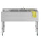 48 in. Three-Compartment Commercial Under-Bar Sink with 3 in. Backsplash, Left Drainboard and Low Lead Faucet, NSF Certified in Stainless Steel