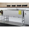 48 in. Three-Compartment Commercial Under-Bar Sink with 3 in. Backsplash, Left Drainboard and Low Lead Faucet, NSF Certified in Stainless Steel