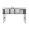 48 in. Three-Compartment Commercial Under-Bar Sink with 3 in. Backsplash, Left Drainboard and Low Lead Faucet, NSF Certified in Stainless Steel