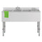 48 in. Three-Compartment Commercial Under-Bar Sink with 3 in. Backsplash, Right Drainboard and Low Lead Faucet, NSF Certified in Stainless Steel