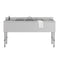 60 in. Three-Compartment Commercial Bar-Sink with 3 in. Backsplash, Dual Drainboards with Low Lead Faucet, NSF Certified in Stainless-Steel